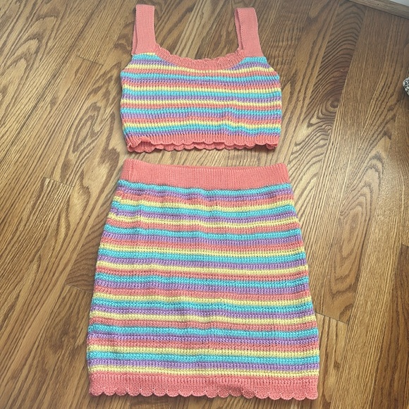 2 Piece Multi-Colored Skirt Set - Picture 1 of 1